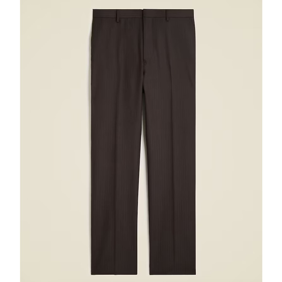 J Crew Crosby Classic Fit Suit Pant Lightweight Italian Wool Mens W34 L30 Brown - Picture 1 of 12